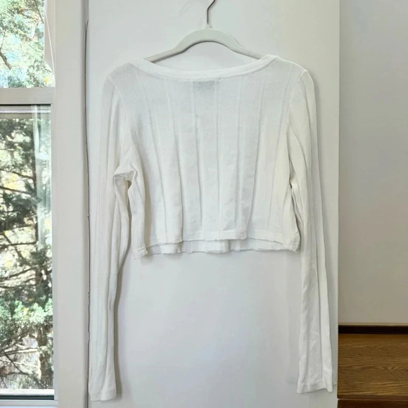 NWT Free People Beach Ty Sweater Pants Set Long Sleeve Crop Wide Leg Medium - Picture 12 of 12